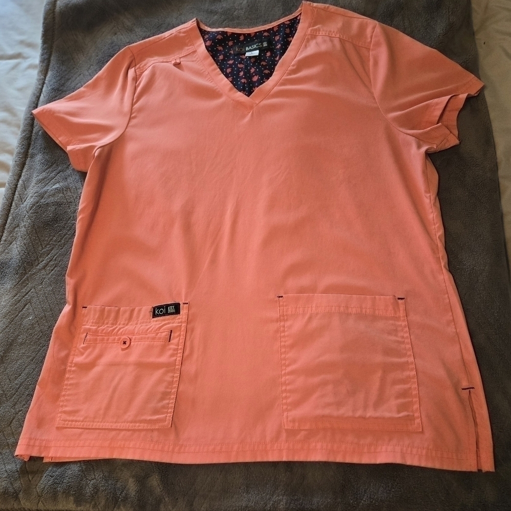NWOT | Koi Basics | Women's Becca 4-Pocket STRETCH V-Neck Scrub Top | Large - Picture 5 of 12